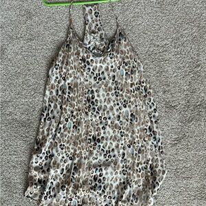 Style rack leopard print v-neck mini dress